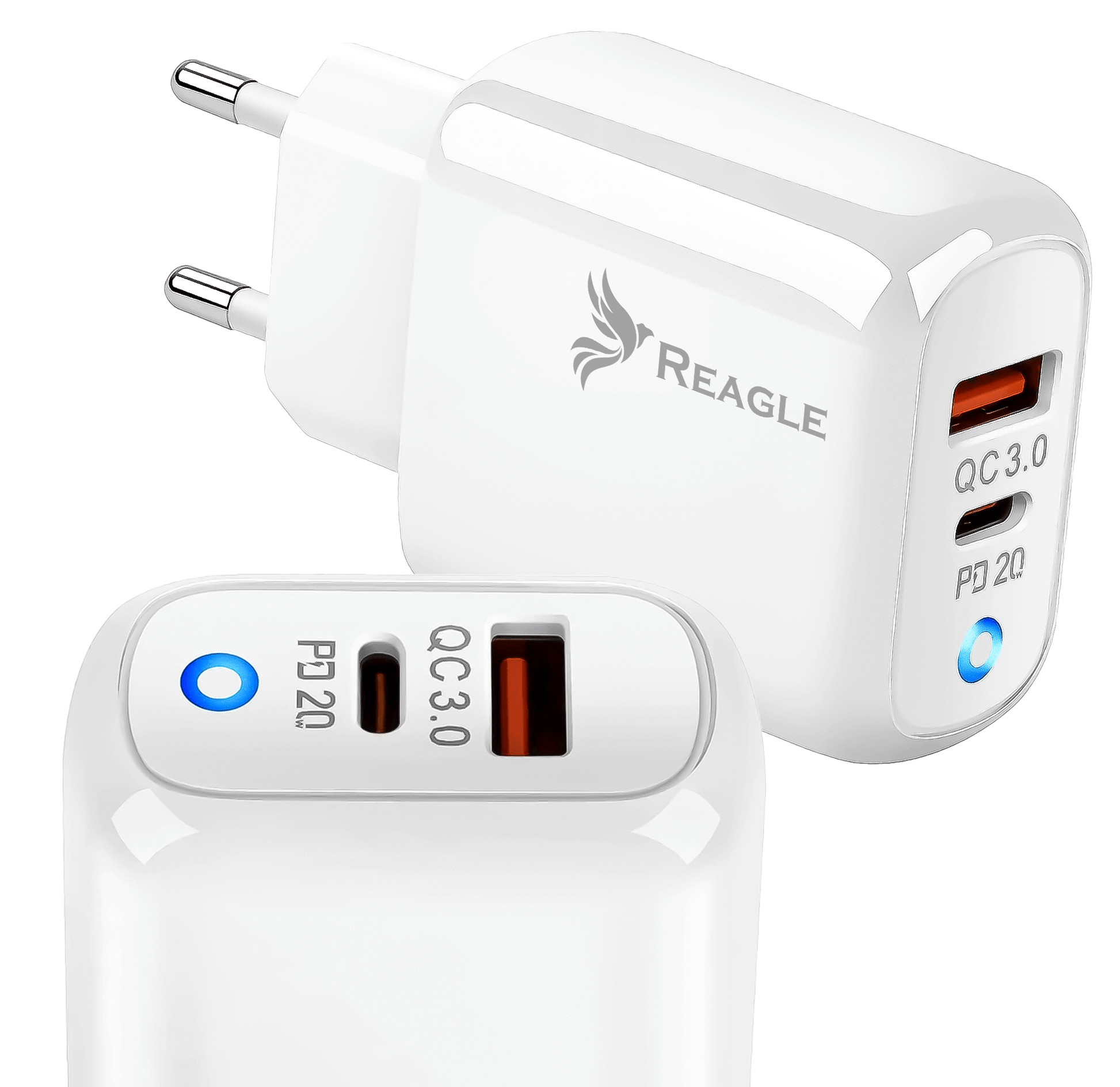 FAST CHARGER 20W USB-C QC CUBE POWER SUPPLY FOR IPHONE 15 PRO